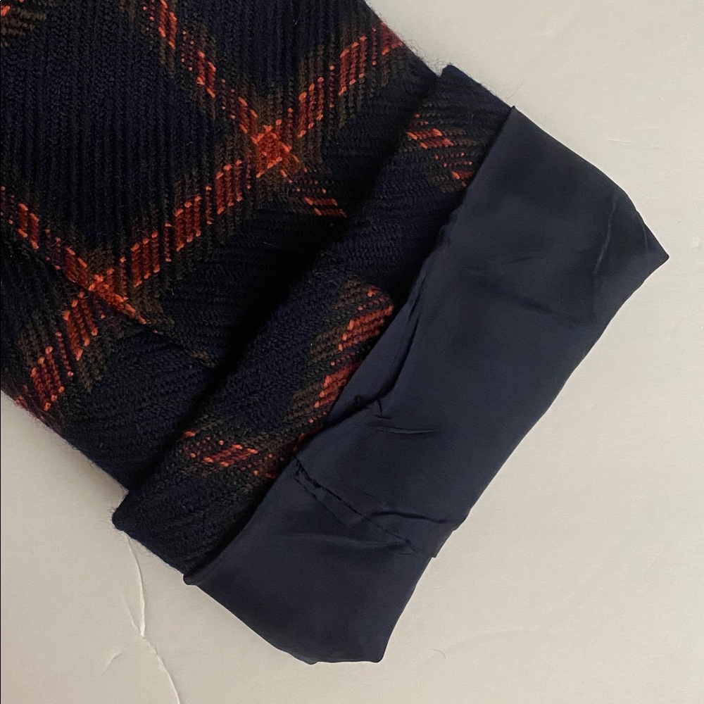 Anne Klein II Wool Cashmere Women's Navy and Red Plaid Blazer - Picture 10 of 10